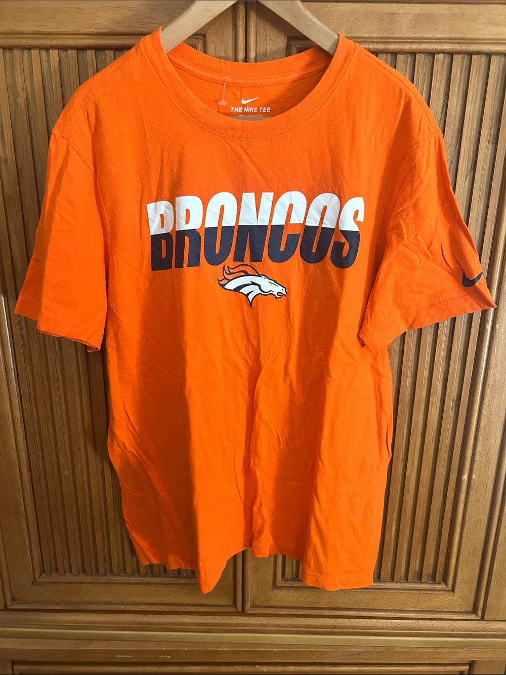 Nike Broncos Orange Short Sleeve Crew Tee